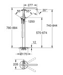 GROHE - Essence Vanová baterie do podlahy, chrom 23491001