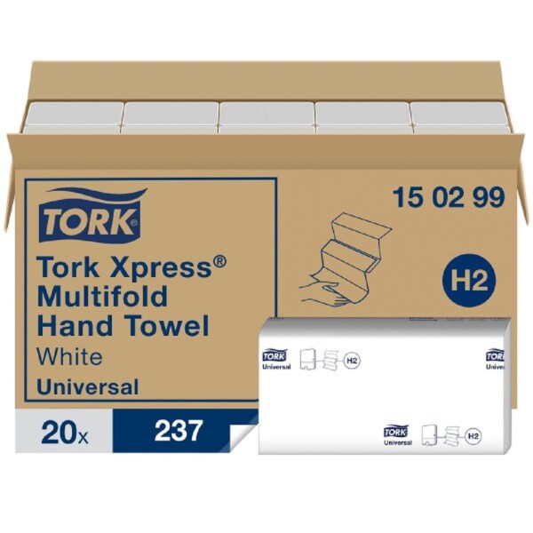 Tork Xpress Universal Multifold H2 systém 203054 Papírové ručníky skládané 2 vrstvy bílá