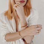Perlový náramek Lucia Gold - chirurgická ocel, Zlatá 16 cm + 3 cm (prodloužení) Bílá