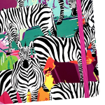 Zápisník linkovaný A5 Spoko, 75g, 96 str.- Jungle II (zebra)