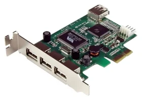 StarTech PCIe karta USB 2.0 4-Port / Řadič USB / 4x USB-A / VIA/VLI VT6212 / Low Profile (PEXUSB4DP)