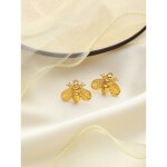 ELENYS Bee Honey – pozlacené náušnice 18K žluté zlato