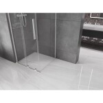 MEXEN/S - Velar L sprchový kout, posuvné dveře 90 x 90, transparent, chrom 871-090-090-03-01