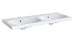 GEBERIT - Acanto Dvojumyvadlo 120x48 cm, bez otvoru pro baterii, s přepadem, s KeraTect, bílá 500.628.01.8