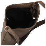 Stylová dámská koženková crossbody kabelka Isména, hnědá
