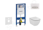 GEBERIT - Duofix Modul pro závěsné WC s tlačítkem Sigma50, alpská bílá + Ideal Standard Tesi - WC a sedátko 111.300.00.5 NF8