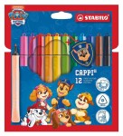 Vláknový fix - STABILO Cappi PAW Patrol - 12 ks sada - s Chaseovým policejním odznakem