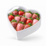 Cake star Dárkový box "srdce" pruhledné víko 25x23x10cm "M"