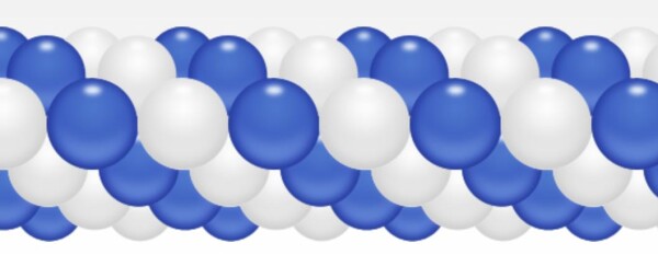 Balónková girlanda modro-bílá 3 m balonky.cz Balónková girlanda modro-bílá 3 m balonky.cz