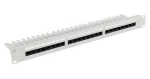 Lanberg Patch panel s policí šedý / Patch panel / 24 portů / RJ-45 / Cat.6 UTP / 1U / 19" (PPU6-1124-S)