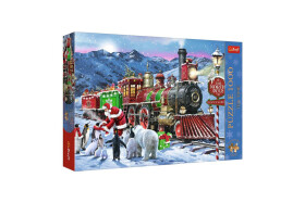 Puzzle Premium Plus - Čajový čas: Xmas: Vánoční expres 1000 dílků 68,3x48cm v krabici 40x27x6cm