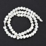Přírodní perleť - srdce - 6 x 6 x 2 mm - svislé - 1 ks