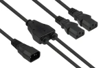 Kabelmeister Y-kabel C14 - 2x C13 černá / Napájecí kabel / 2 m (SK1436-S020)