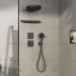 HANSGROHE - ShowerSelect Comfort Ventil pod omítku, pro 3 spotřebiče, kartáčovaný černý chrom 15573340