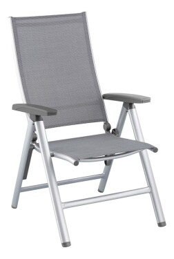 KETTLER CIRRUS polohovací, hliníkové křeslo - stříbrná / šedá