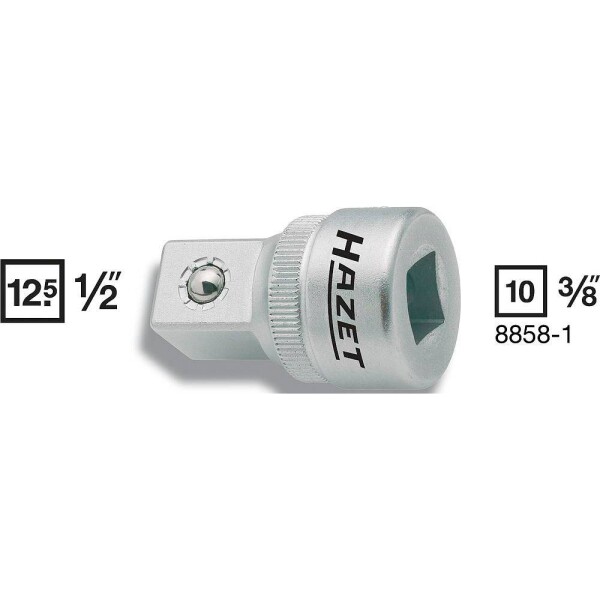 Hazet HAZET 8858-1 adaptér zástrčného klíče Pohon (šroubovák) 3/8 Typ zakončení 1/2 (12,5 mm) 36 mm 1 ks