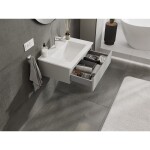 MEXEN/S - Orio koupelnová skříňka 70 cm s umyvadlem Otis, 1 šuplík, šedá mat/bílá mat 91A10-07023-1-BF62-W18M01
