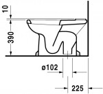 DURAVIT - 1930 Stojící WC kombi mísa, svislý odpad, bílá 0227010000