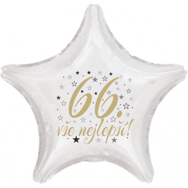 66. narozeniny balónek hvězda Balonky.cz 66. narozeniny balónek hvězda Balonky.cz