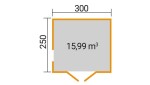WEKA Luxusní dřevěný zahradní domek P 285 (3x2,5m)