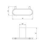 DEANTE - Round chrom - Háček, dvojitý ADR_0121