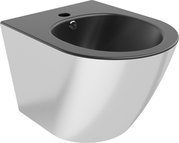 MEXEN - Lena bidet závěsný, černá mat/stříbrná 35224874