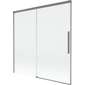 MEXEN/S - Rox vanová zástěna 2-křídlová posuvná 160 x 150, transparent, grafit metal 8C9-160-001-95-00