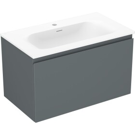MEXEN/S - Orio koupelnová skříňka 80 cm s umyvadlem Vela, 1 šuplík, grafit mat/bílá mat 91A10-08047-1-BF66-W23M01