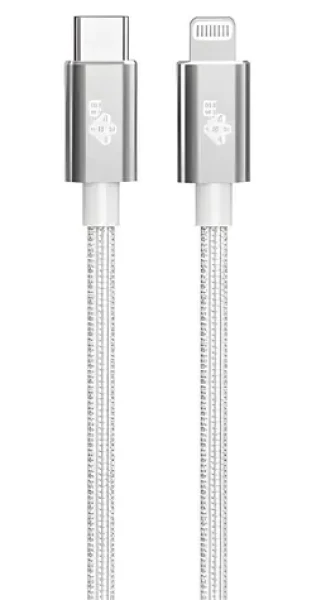 Kabel Lightning MFi - USB-C stříbrný 1 m / USB-C / MFi certifikace (AKTBXKUAMFICS1V)