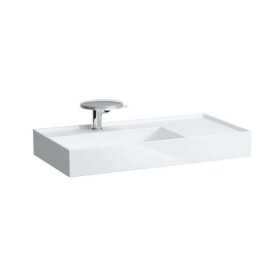 Laufen - Kartell Umyvadlo 90x46 cm, s 1 otvorem pro baterii, SaphirKeramik, bílá H8103384001111