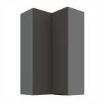 Horní rohová skříňka Aria ANT 60x60 GN-108 2F (90°) Barva korpusu: Antracit, Barva dvířek: TA - Sandgrau AFM