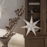Watt & Veke Závěsná svítící hvězda Vintergatan White 44 cm, bílá barva, papír