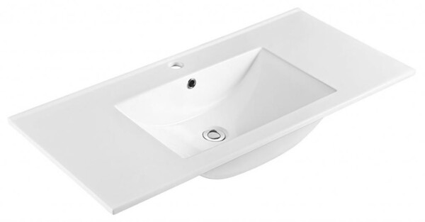 SAPHO - SLIM keramické umyvadlo, nábytkové, 100x46,5cm, bílá 1601-100