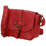 Trendy dámská koženková crossbody kabelka Divina, červená