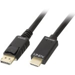 Digitus kabelový adaptér DisplayPort DP - HDMI typu A M - M 1.0 m / s blokováním DP 1.2 HDMI 2.0 / 4K / 60Hz / CE / bl (AK-340303-010-S)