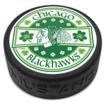 Mustang Puk Chicago Blackhawks NHL Lucky St. Patrick's Day Puck