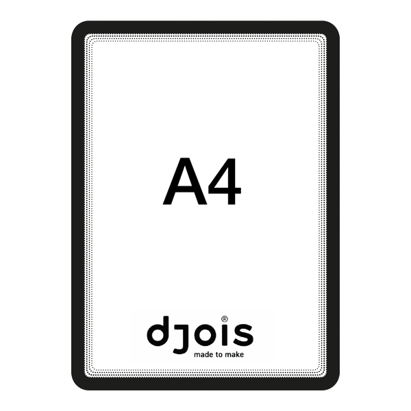 Djois samolepicí rámeček - Magneto, A4, černý, 2 ks