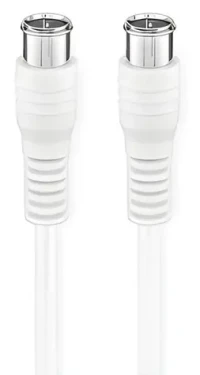 Nedis satelitní kabel Quick-F(M) - Quick-F(M) poniklovaný bílá / Kabel / 75 Ohm / 50 dB / dvojité stínění / 1 m (CSGB41300WT10)