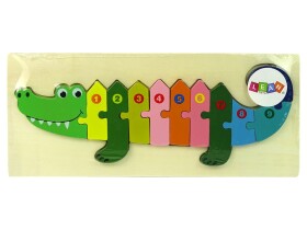 Mamido Dřevěné puzzle krokodýl