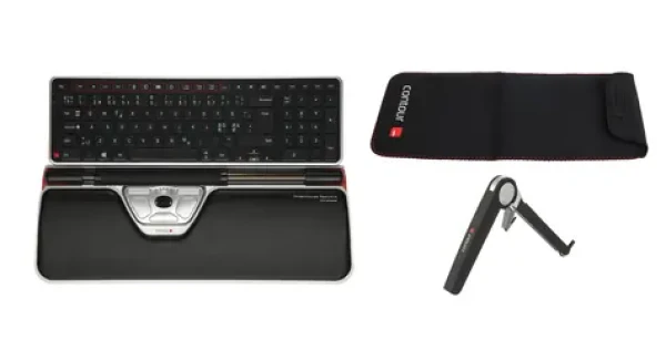 Contour RollerMouse Red Plus Travel Kit černá / Sada myš a klávesnice / Bezdrátové připojení / 2800 DPI / 7 tlačítek (RM-RED PLUS-WL-DE-TK)