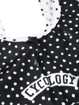 Cyklokraťasy CYCOLOGY Polka Dot, černé, dámské (Motiv Polka Dot, velikost XXL)
