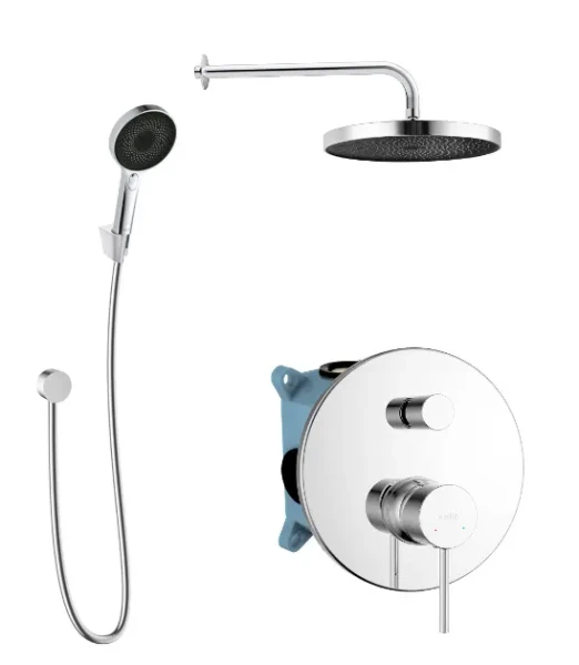 Kielle Sprchový set s baterií pod omítku, pro 2 spotřebiče, s příslušenstvím EcoSpare a tělesem, chrom 20602SP20