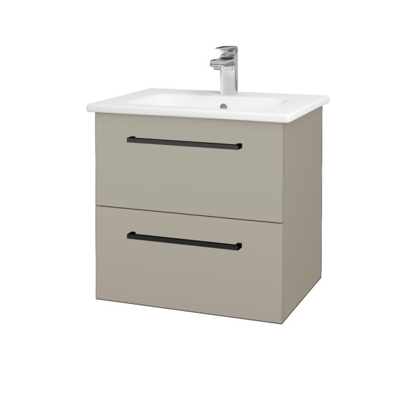 Dřevojas - Umyvadlová skříňka GIO SZZ2 60 - L04 Béžová vysoký lesk / Úchytka T06 / L04 Béžová vysoký lesk 146399H