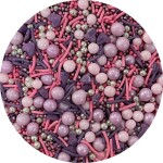 Dortisimo 4Cake Cukrové zdobení stříbrné, růžové a fialové Lilac (90 g) Besky edice