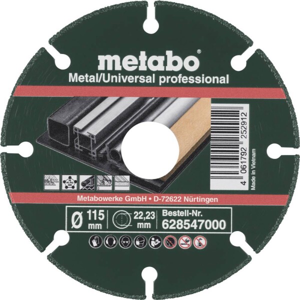 Metabo 628547000 diamantový řezný kotouč 115 mm 10 ks kov