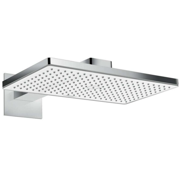 HANSGROHE - Rainmaker Select Hlavová sprcha 460, 1 proud, rameno 46 cm, EcoSmart 9 l/min, bílá/chrom 24013400
