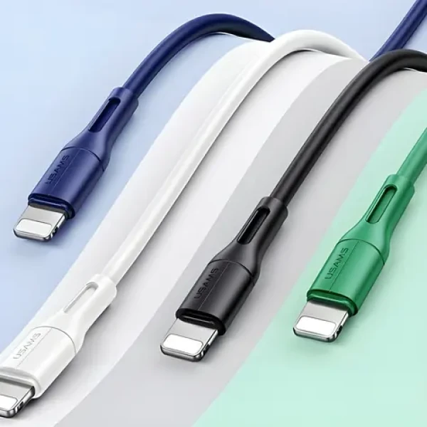 USAMS SJ500 U68 modrá / Nabíjecí a datový kabel / Lightning / 1 m / 2 A (SJ500USB03)