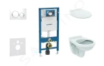 GEBERIT - Duofix Set předstěnové instalace, klozet Alpha se sedátkem, tlačítko Sigma20, bílá/chrom 111.300.00.5 NR4