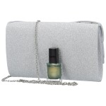 Módní dámské psaníčko Michelle Moon Chima, stříbrné