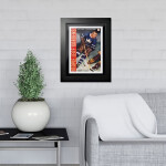 Mustang Obraz v rámu Toronto Maple Leafs NHL Memorabilia Maple Leaf Gardens Red Border Program Cover
